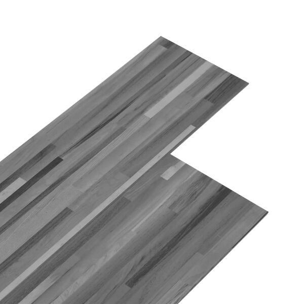 vidaXL Planches de plancher PVC Non auto-adhésif 5,26 m²2 mm Gris rayé