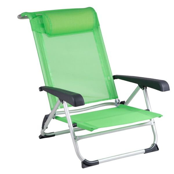 Bo-Camp Chaise de plage Aluminium Vert