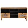 vidaXL Meuble TV Naturel 100 x 33,5 x 46 cm Bois de mangue massif