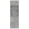 vidaXL Armoire de rangement gris b&eacute;ton 70x42,5x225cm bois d'ing&eacute;nierie