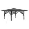 vidaXL Gazebo avec 4 Parois 4 x 4 m Gris clair et anthracite
