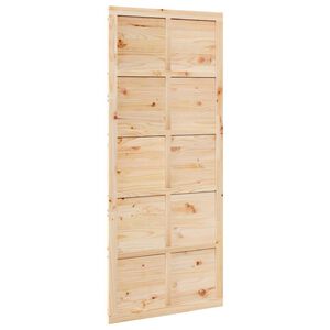 vidaXL Porte de grange Marron 80 x 210 cm Bois massif en pin