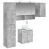 vidaXL Ensemble d'armoire de salle de bain 5 pcs Gris b&eacute;ton