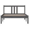 vidaXL Cadre de lit sans matelas gris bois massif 100x200 cm