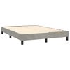 vidaXL Sommier &agrave; lattes de lit et matelas Gris clair 140x190cm Velours