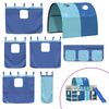 vidaXL Rideaux pour lit mezzanine avec tunnel bleu polyester