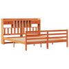vidaXL Lit biblioth&egrave;que sans matelas cire marron 180x200 cm pin massif
