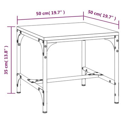 vidaXL Table basse Sonoma gris 50x50x35 cm Bois d'ingénierie