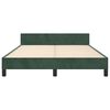 vidaXL Cadre de lit sans matelas vert fonc&eacute; 140x200 cm velours
