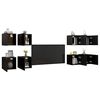 vidaXL Meubles TV muraux 8 pcs Noir 30,5x30x30 cm