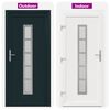 vidaXL Porte Frontale Anthracite 88 x 200 cm PVC