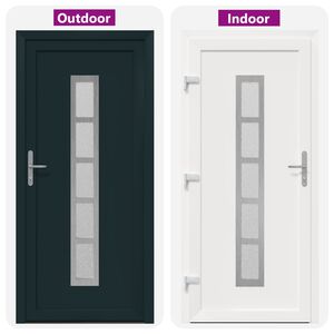 vidaXL Porte Frontale Anthracite 88 x 200 cm PVC