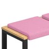 vidaXL Coussin de banc 2 pcs Tissu Rose Profondeur 35 cm