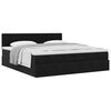 VidaXL Cadre de lit ottoman avec matelas noir 200x200 cm velours