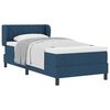 vidaXL Lit &agrave; ressorts avec coussin Bleu 90 x 190 cm tissu