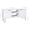 vidaXL Meuble TV New York Blanc Bois de pin massif