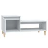 vidaXL Table basse Blanc brillant 100x50x45 cm Bois d'ing&eacute;nierie