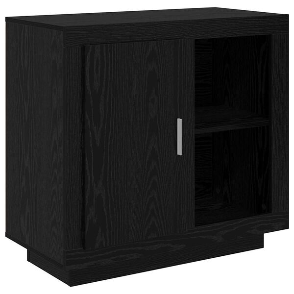 vidaXL Buffet Ch&ecirc;ne noir 80 x 40 x 75 cm Bois d'ing&eacute;nierie