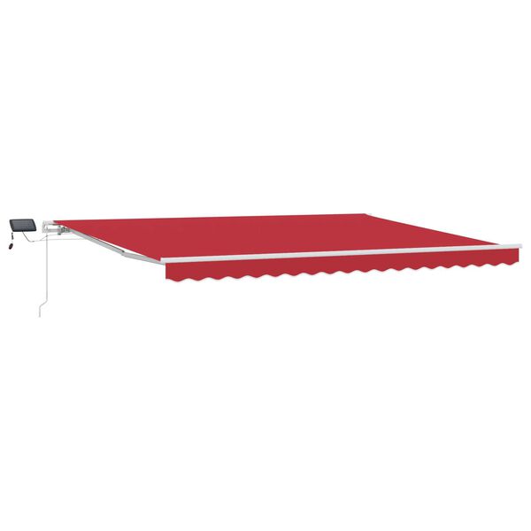 vidaXL Auvent R&eacute;tractable Rouge 450 &times; 300 cm Tissu et acier