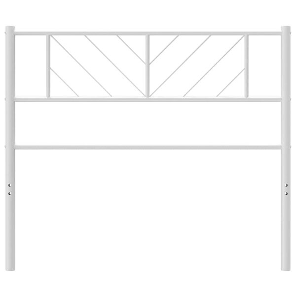 vidaXL T&ecirc;te de lit de remplacement m&eacute;tal blanc 100 cm
