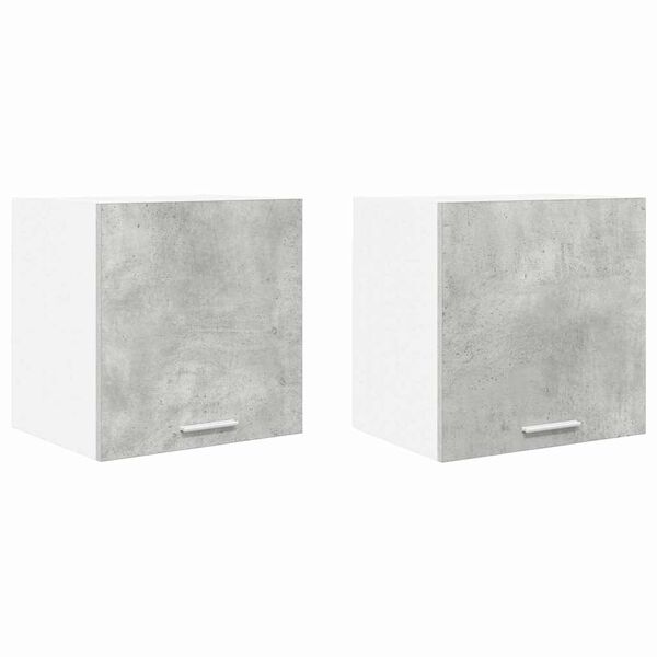 vidaXL Armoire suspendue 2 pcs Gris b&eacute;ton et Blanc 40 x 31 x 40 cm