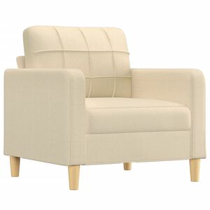 vidaXL Fauteuil Cr&egrave;me 60 cm Tissu
