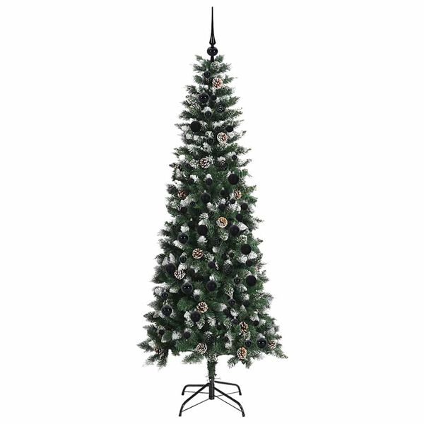 vidaXL Sapin de No&euml;l artificiel Vert 210 cm PVC, plastique et acier