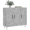 vidaXL Buffet gris b&eacute;ton 90x34x80 cm bois d'ing&eacute;nierie