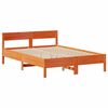 vidaXL Lit biblioth&egrave;que sans matelas cire marron 140x190 cm pin massif