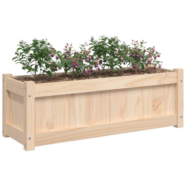 vidaXL Jardinière d'extérieur 90x31x31 cm bois de pin massif