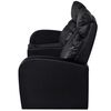 vidaXL Fauteuil inclinable &agrave; LED &agrave; 2 places cuir artificiel noir