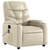 vidaXL Fauteuil de massage inclinable cr&egrave;me similicuir