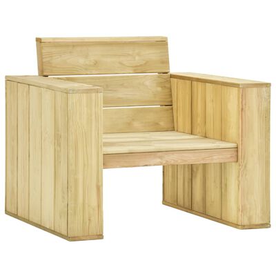vidaXL Chaise de jardin avec coussins taupe Bois de pin imprégné