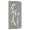 vidaXL D&eacute;coration murale jardin 105x55 cm acier corten design bambou