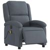 vidaXL Fauteuil inclinable de massage &eacute;lectrique gris fonc&eacute; velours