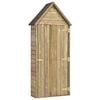 vidaXL Abri &agrave; outils de jardin et porte 69,5x32x178cm Pin&egrave;de impr&eacute;gn&eacute;e