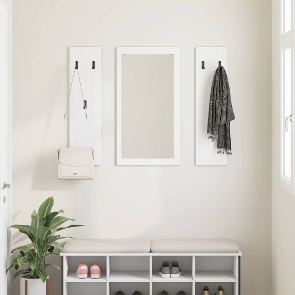 vidaXL Porte-manteau mural Blanc 96 x 1,5 x 90 cm Bois d'ingénierie