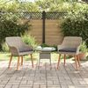 vidaXL Chaise de jardin 2 pcs Gris clair 62,5 x 55 x 82 cm polyrotin