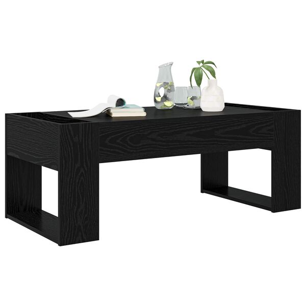 vidaXL Table basse Ch&ecirc;ne noir 110 x 50 x 41 cm Bois d'ing&eacute;nierie