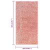 vidaXL Tapis shaggy &agrave; poils hauts Rose 100x200 cm 50 mm