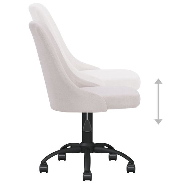 vidaXL Chaise pivotante de bureau Cr&egrave;me Tissu