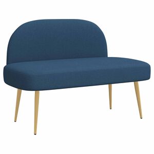 vidaXL Banc rembourr&eacute; avec dossier Bleu 110 x 60 x 76 cm