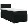 vidaXL Lit boxspring avec matelas Noir 90 x 190 cm Tissu