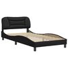 vidaXL Cadre de lit sans matelas Hvar noir 100x200 cm similicuir