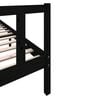 vidaXL Cadre de lit sans matelas noir bois massif 200x200 cm