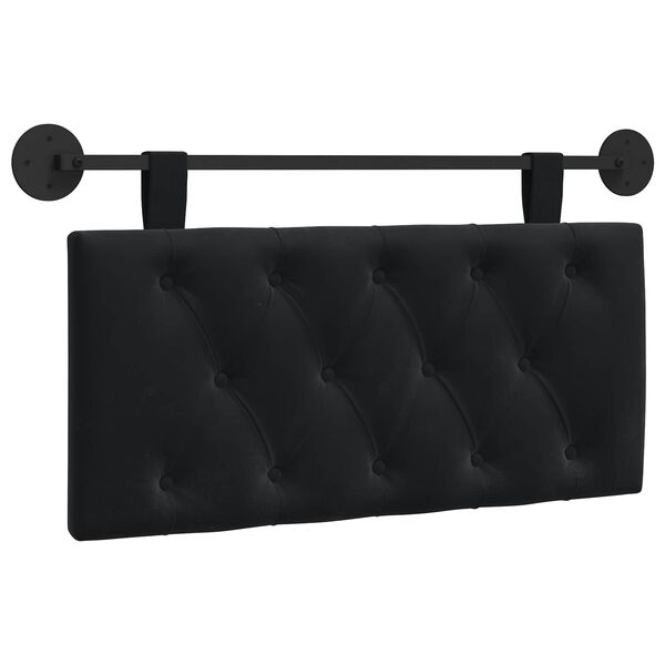vidaXL T&ecirc;te de lit suspendue Noir 100 x 55 x 7 cm Velours