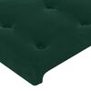 vidaXL T&ecirc;tes de lit 2 pcs Vert fonc&eacute; 100x5x78/88 cm Velours