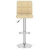 vidaXL Tabouret de bar Crème Similicuir