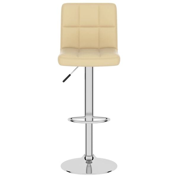 vidaXL Tabouret de bar Crème Similicuir