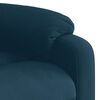 vidaXL Fauteuil de massage inclinable Bleu Velours
